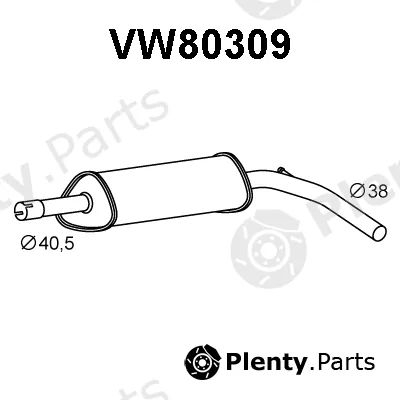 Veneporte VW80309 — Centre Muffler