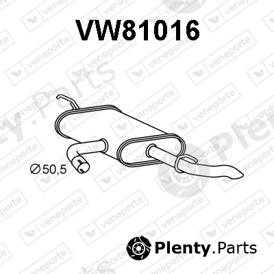 Veneporte VW81016 — Rear Muffler