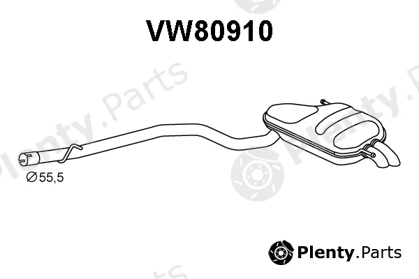 Veneporte VW80910 — Rear Muffler