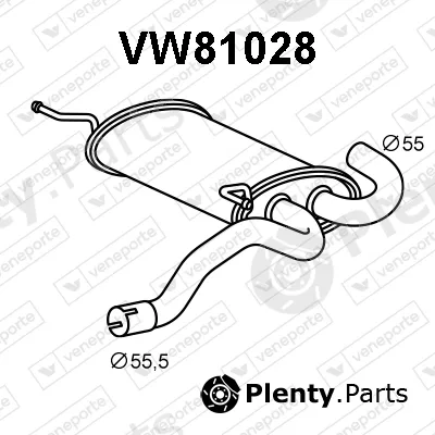 Veneporte VW81028 — Centre Muffler