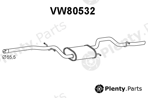 Veneporte VW80532 — Rear Muffler