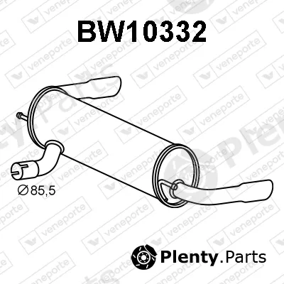 Veneporte BW10332 — Rear Muffler