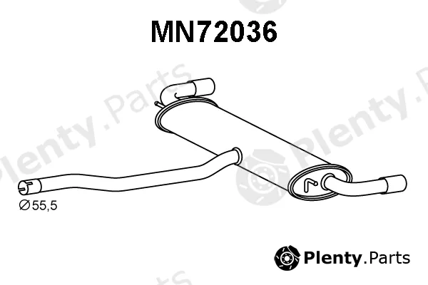 Veneporte MN72036 — Rear Muffler