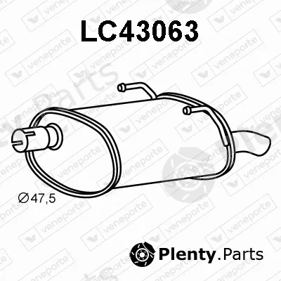 Veneporte LC43063 — Rear Muffler