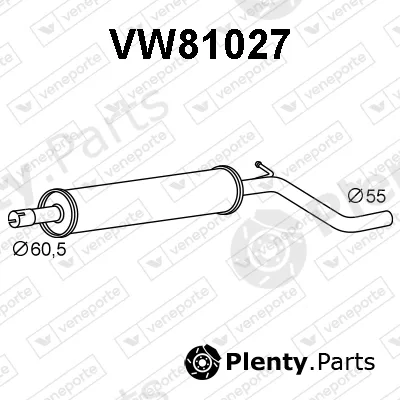 Veneporte VW81027 — Front Muffler