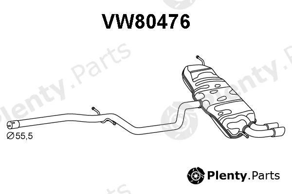 Veneporte VW80476 — Rear Muffler