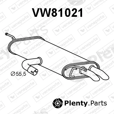 Veneporte VW81021 — Rear Muffler