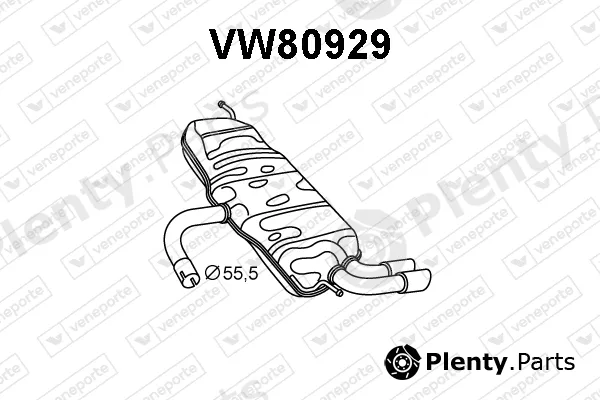 Veneporte VW80929 — Rear Muffler