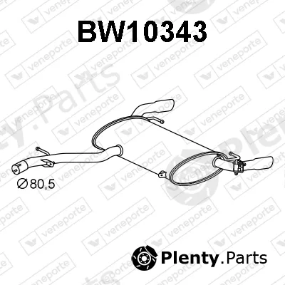 Veneporte BW10343 — Rear Muffler