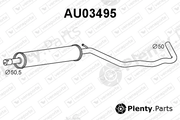 Veneporte AU03495 — Front Muffler