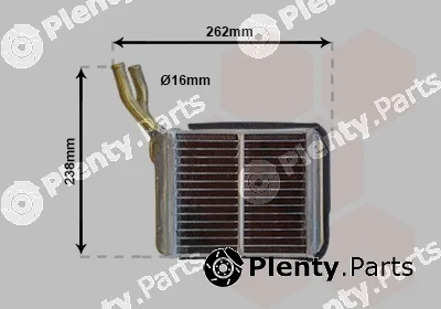Van Wezel 37006205 — Heat Exchanger, interior heating