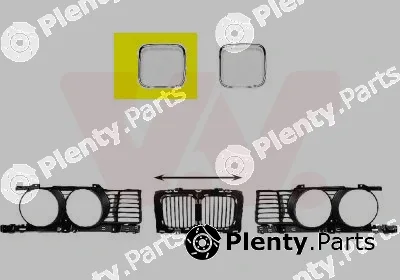 Van Wezel 0635518 — Frame, radiator grille ** Equipart **