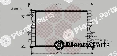 Van Wezel 02002165 — Radiator, engine cooling