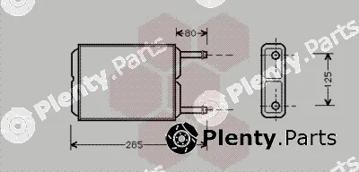 Van Wezel 27006123 — Heat Exchanger, interior heating