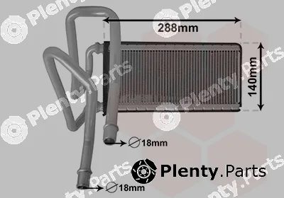 Van Wezel 02006226 — Heat Exchanger, interior heating