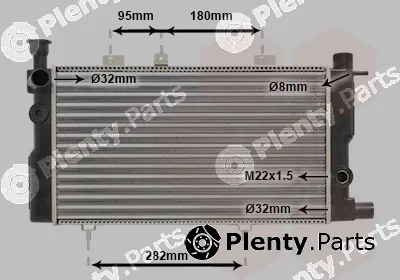 Van Wezel 40002095 — Radiator, engine cooling
