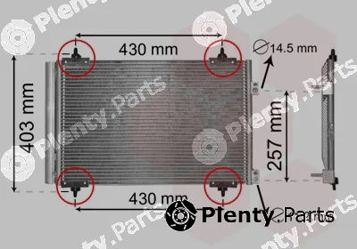 Van Wezel 09005283 — Condenser, air conditioning