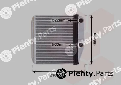 Van Wezel 09006314 — Heat Exchanger, interior heating