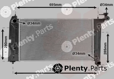 Van Wezel 53002289 — Radiator, engine cooling