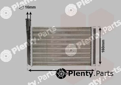 Van Wezel 58006061 — Heat Exchanger, interior heating