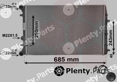 Van Wezel 76002008 — Radiator, engine cooling *** IR PLUS ***
