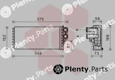 Van Wezel 40006359 — Heat Exchanger, interior heating