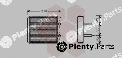 Van Wezel 83006008 — Heat Exchanger, interior heating