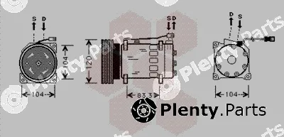 Van Wezel 0900K175 — Compressor, air conditioning