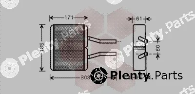 Van Wezel 27006193 — Heat Exchanger, interior heating