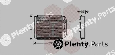 Van Wezel 59006132 — Heat Exchanger, interior heating