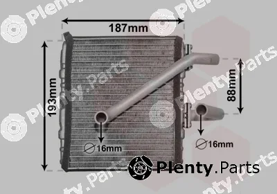 Van Wezel 51006107 — Heat Exchanger, interior heating