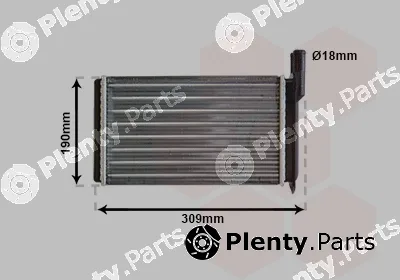 Van Wezel 26006009 — Heat Exchanger, interior heating