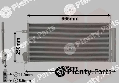 Van Wezel 17005396 — Condenser, air conditioning