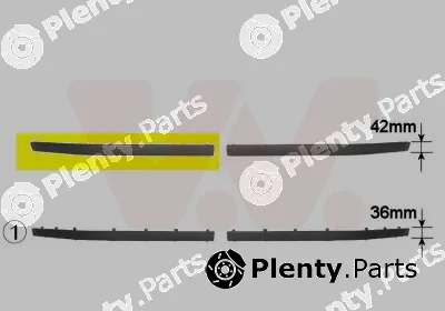 Van Wezel 0639584 — Trim/Protection Strip, bumper ** Equipart **