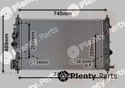 Van Wezel 37012708 — Radiator, engine cooling