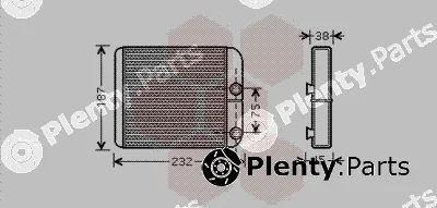 Van Wezel 59006129 — Heat Exchanger, interior heating