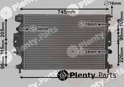 Van Wezel 18012716 — Radiator, engine cooling