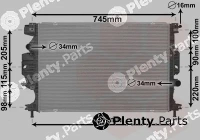 Van Wezel 18012714 — Radiator, engine cooling
