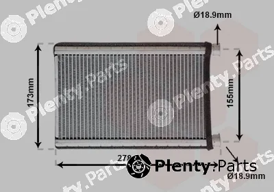 Van Wezel 06006344 — Heat Exchanger, interior heating