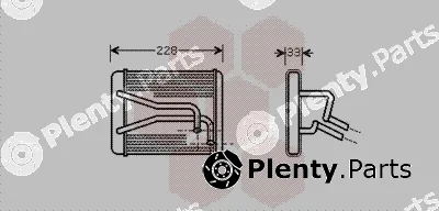 Van Wezel 83006048 — Heat Exchanger, interior heating