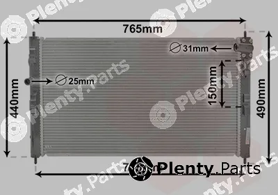 Van Wezel 09012707 — Radiator, engine cooling