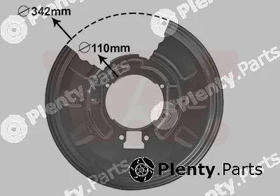 Van Wezel 0649374 — Splash Guard, brake disc