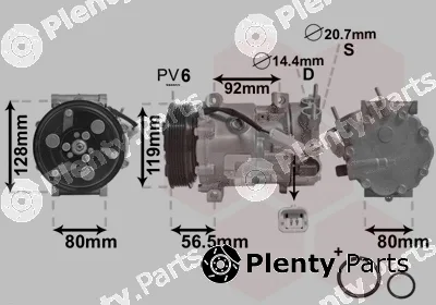 Van Wezel 0900K242 — Compressor, air conditioning *** IR PLUS ***