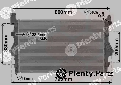 Van Wezel 30012708 — Radiator, engine cooling