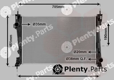 Van Wezel 01002123 — Radiator, engine cooling