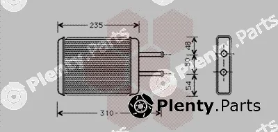 Van Wezel 82006069 — Heat Exchanger, interior heating