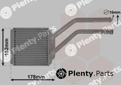 Van Wezel 18006614 — Heat Exchanger, interior heating