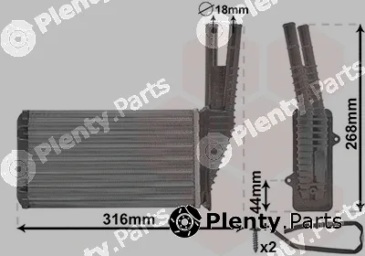 Van Wezel 09006313 — Heat Exchanger, interior heating *** IR PLUS ***