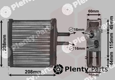 Van Wezel 17006150 — Heat Exchanger, interior heating