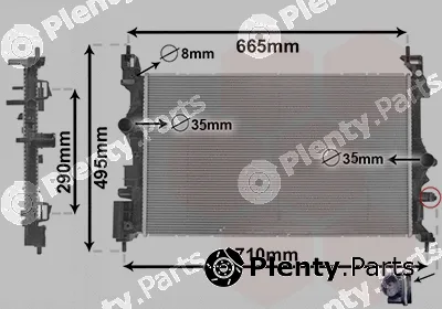 Van Wezel 37012716 — Radiator, engine cooling